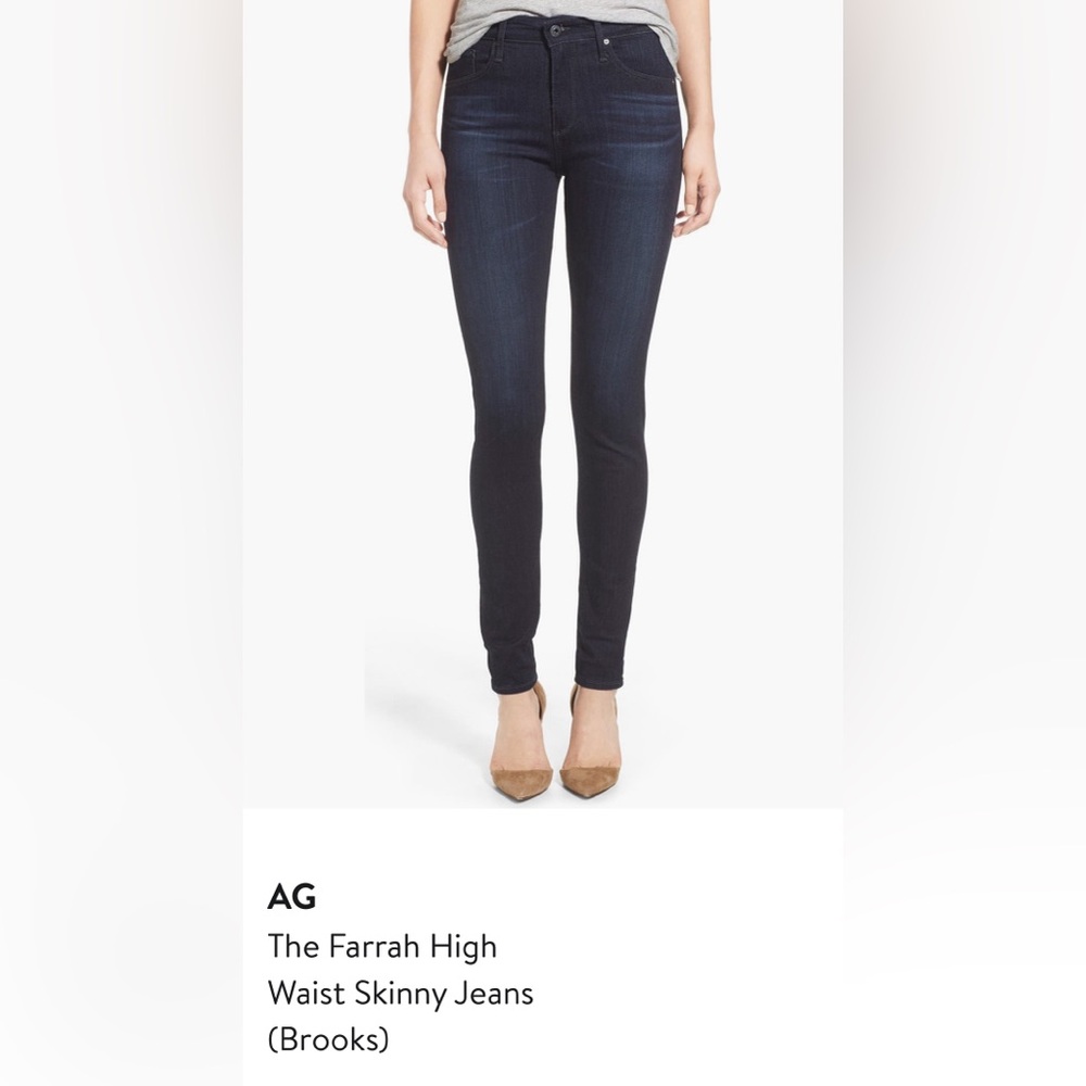 AG Adriano Goldschmied The Farrah Skinny High Rise Blue Jeans Size 30R